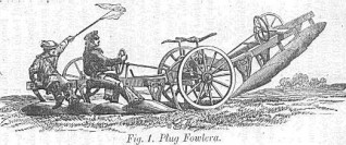 Przechylny pług dwukierunkowy Fowlera z 1855 roku